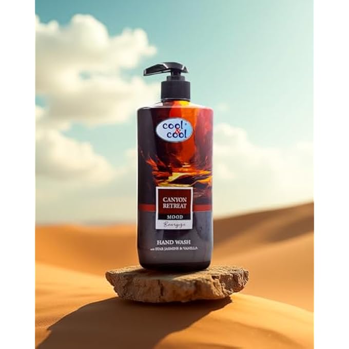 Cool & Cool CANYON RETREAT HAND WASH 500ML  STAR JASMINE & VANILLA,ENERGIZING & NOURISHING HAND CLEANSER - Image 2
